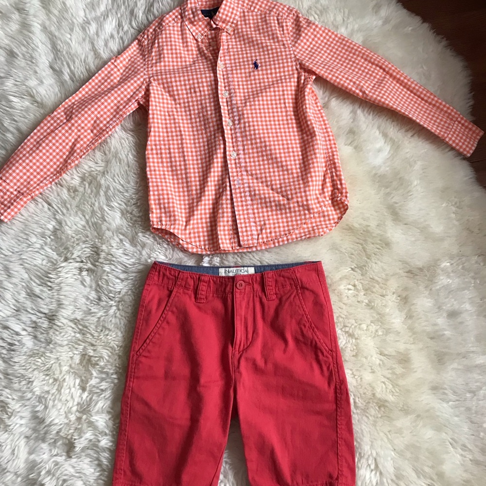 8 yr old boy Ralph Lauren shirt& Nautica pants